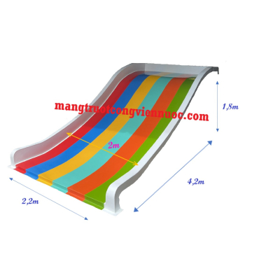 Máng trượt thẳng rộng 2m