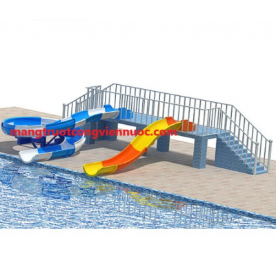 thiết kế cầu tuột hồ bơi