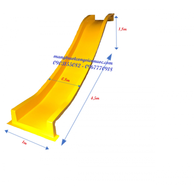 Máng trượt thẳng composite 4.8m